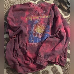 Urban Outfitters Oversized Def Leopard Graphic Sweatshirt